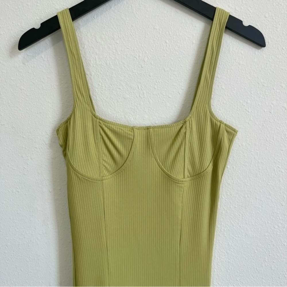 Bustier Bodycon Dress Ribbed Midi - Picture 5 of 11